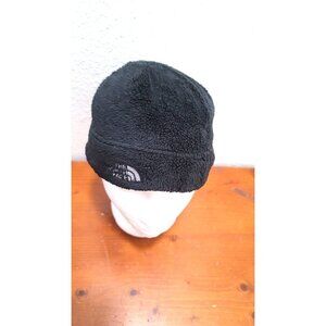 THE NORTH FACE BLACK FLEECE BEANIE HAT LOGO ON SEWN CUFF ONE SIZE